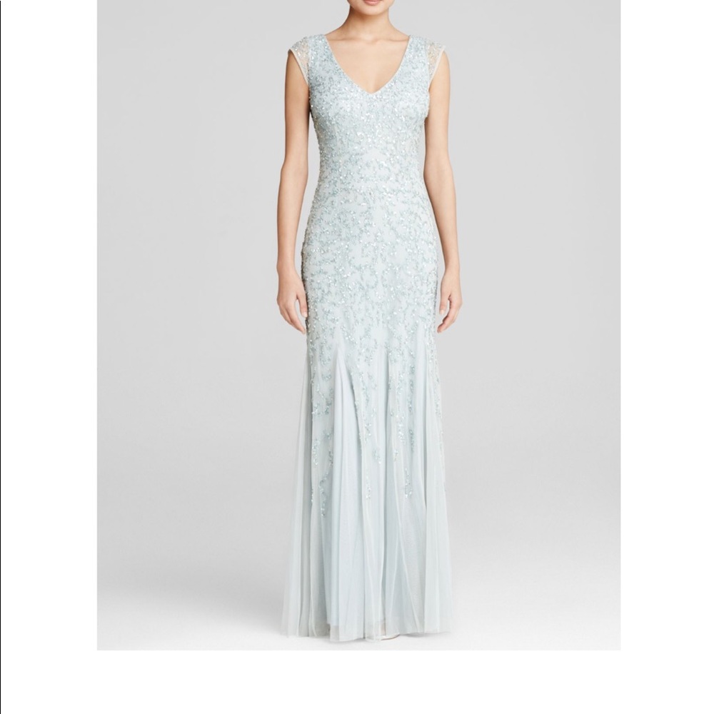 Aidan Mattox mint green gown